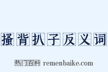 搔背扒子反义词是什么意思的图片